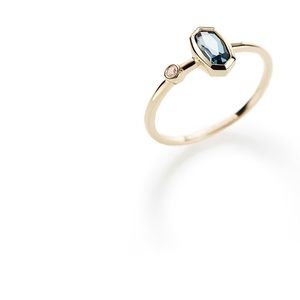Kendra Scott London blue topaz 14k Chastain ring